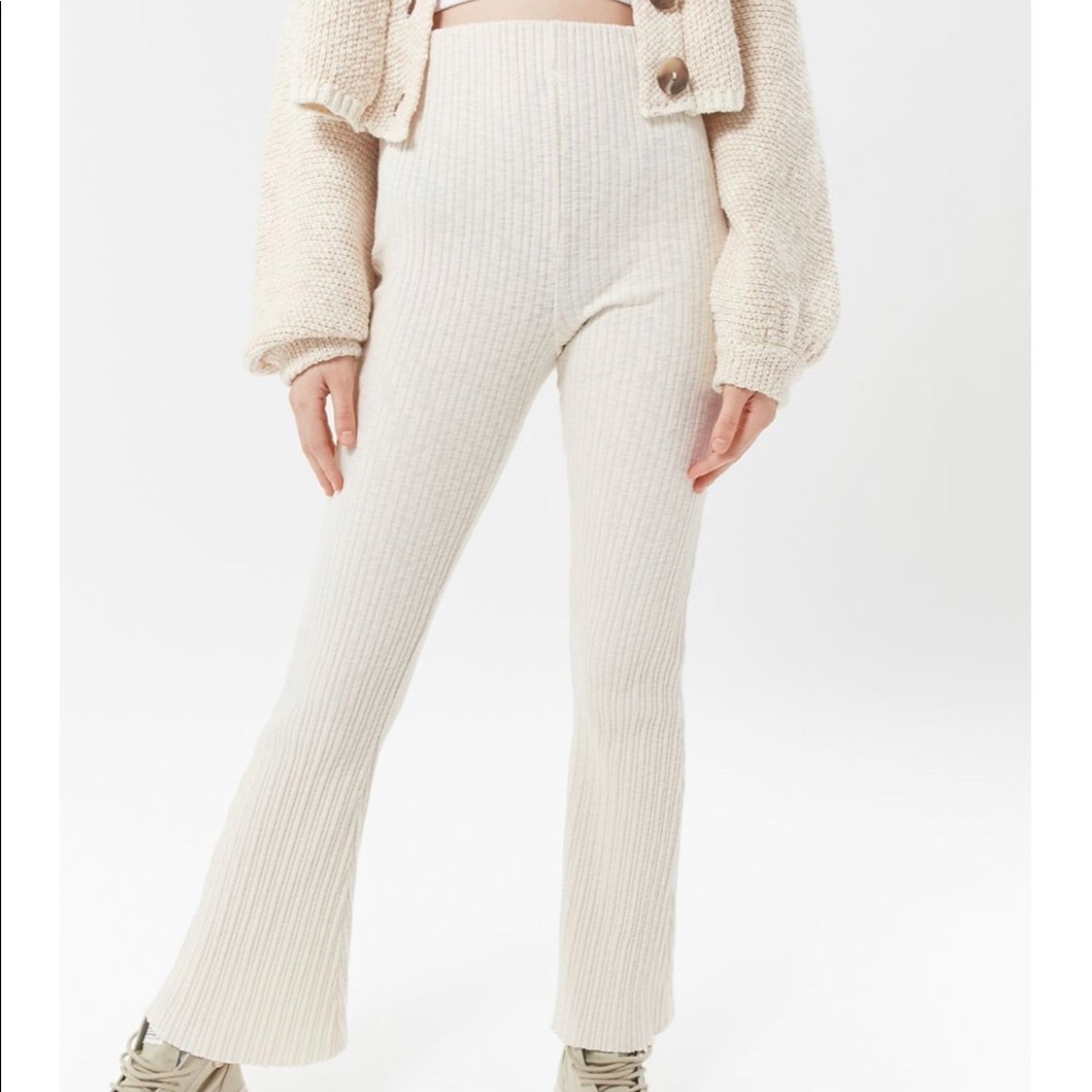 Urban Outfitters Ribbed High-Waisted Flare Pant